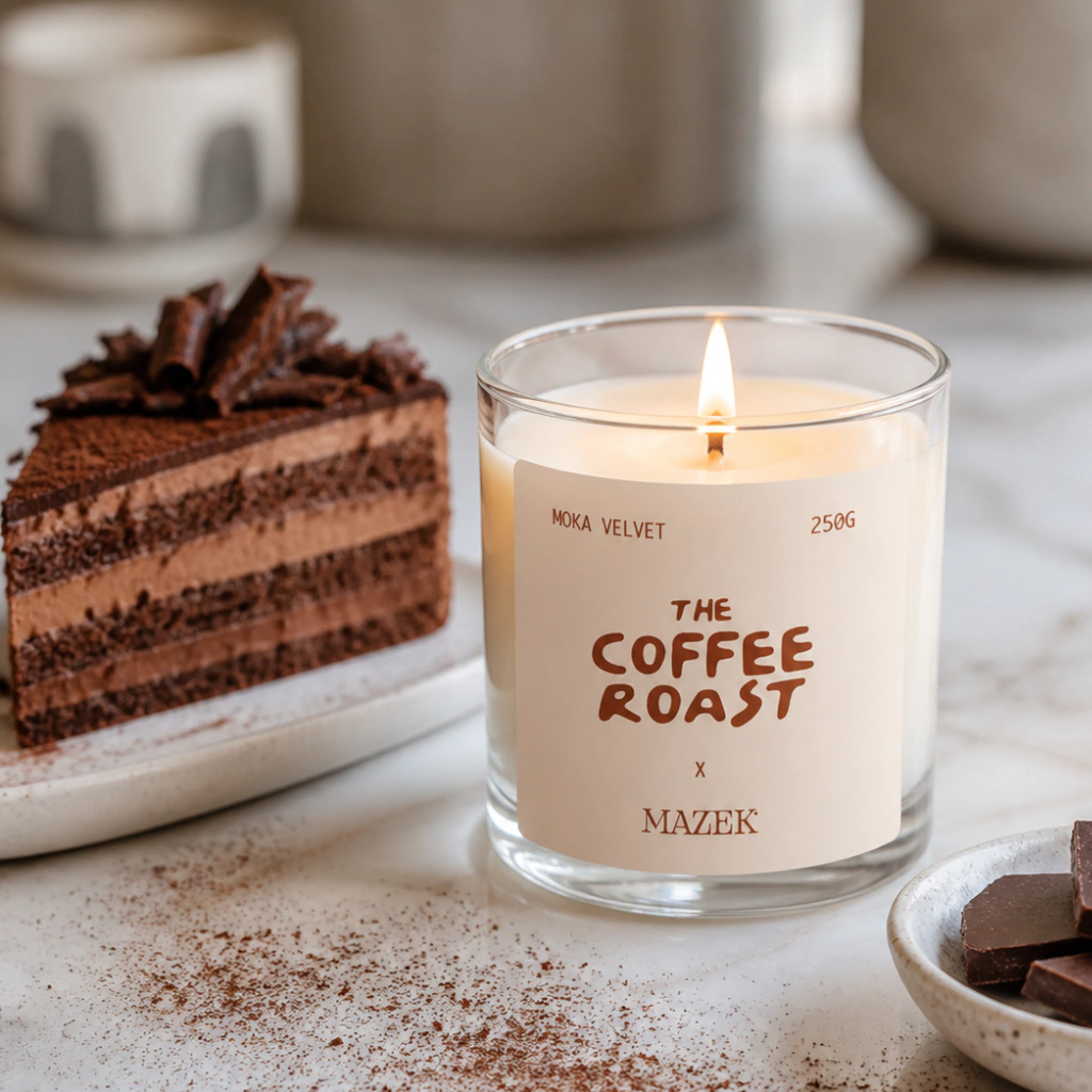 Vela Moka Velvet, colaboración The Coffee Roast x Mazek
